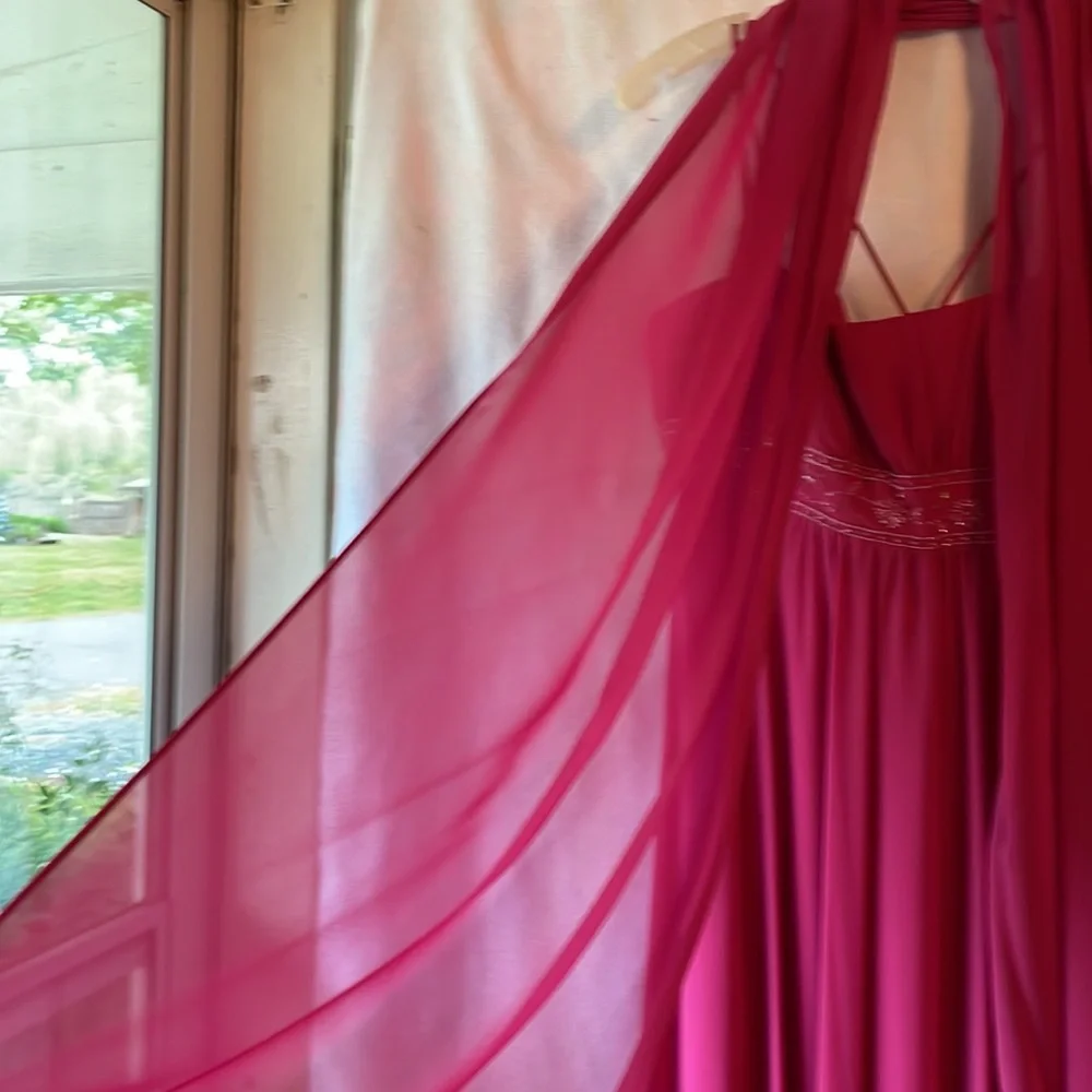 David’s Bridal Style F12495 Size 14 Color Azalea - Picture 3 of 8
